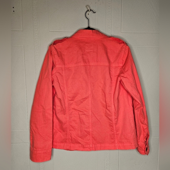 Gap Womens Coral Classic Denim Jacket Size M EUC - Picture 8 of 9